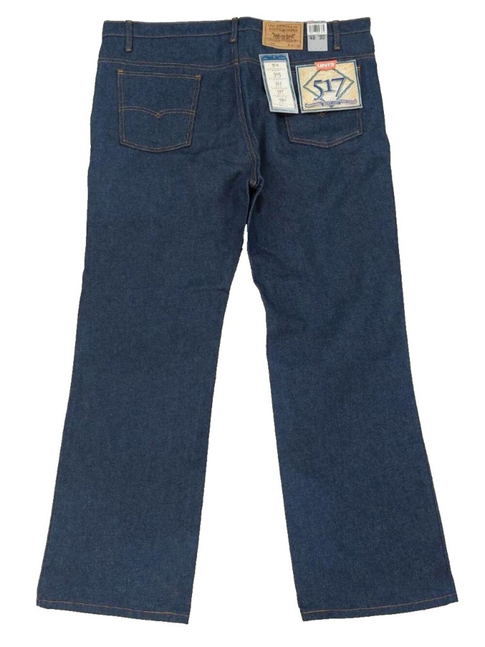 NWT! Vtg 90s Levi's 517 Bootcut Jeans 42x30, Orange Tab, Dark Wash, Made in USA